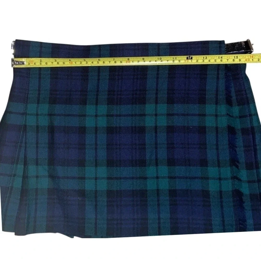 Lochcarron Black Watch Tartan Wool Mini Kilt Skirt 32